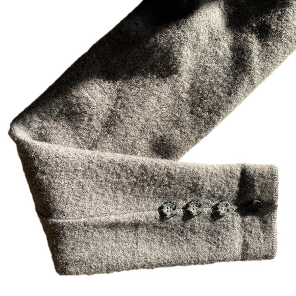 Woolen gray blazer women's jacket MEXX medium 💯 wool - Picture 11 of 14